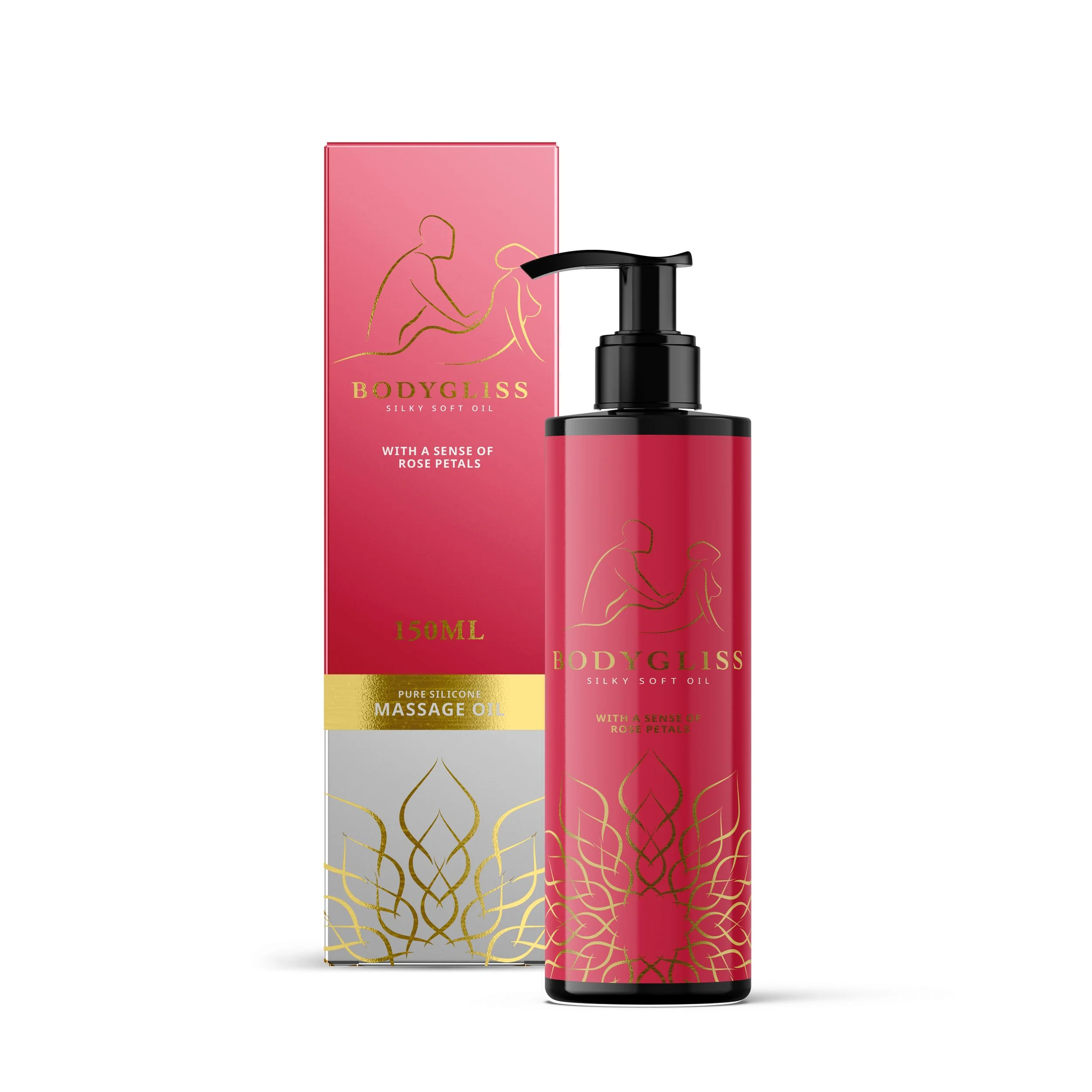 BodyGliss - Massage Olie En Glijmiddel in 1 Rozenblaadjes -150 ml