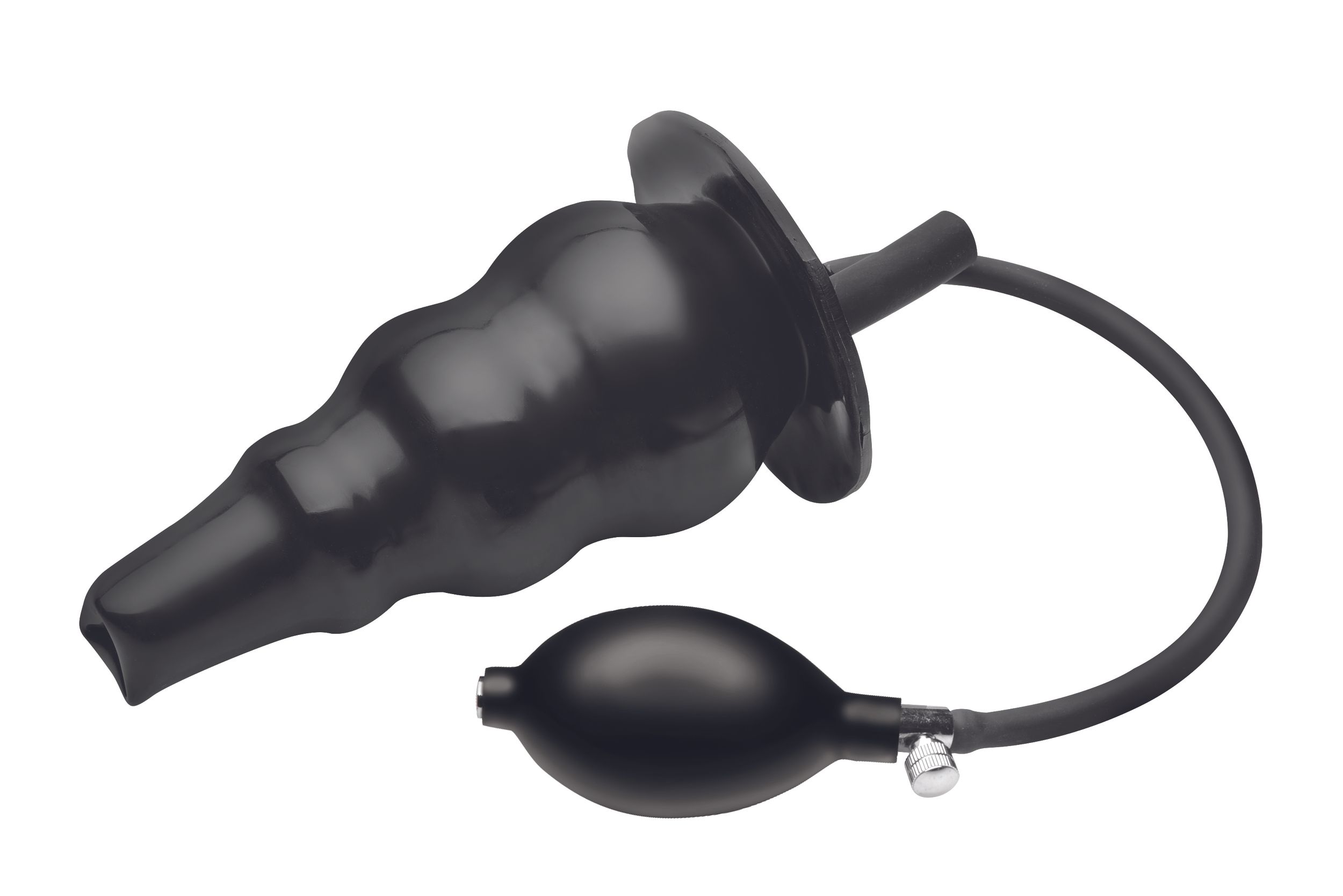 Opblaasbare Enema Buttplug - Zwart Opblaasbare Enema Buttplug - Zwart