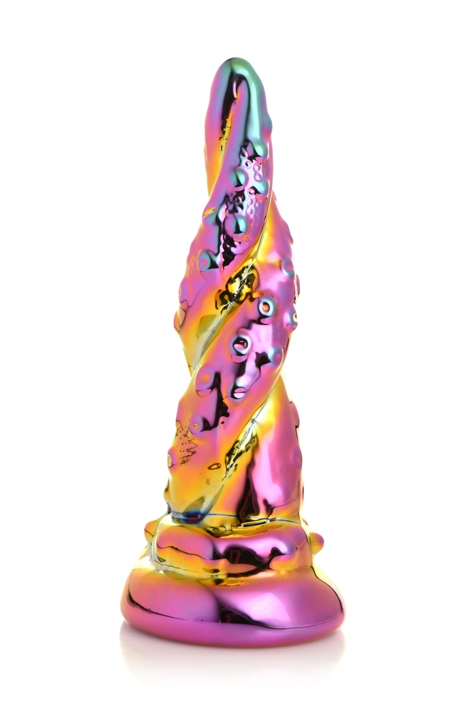 XR Brands - Betoverende Regenboog Glazen Dildo - Geel & Roze XR Brands - Betoverende Regenboog Glazen Dildo - Geel & Roze