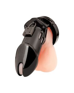 Blueline - Acrylic See-Thru Chastity Cage Black