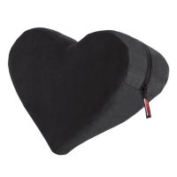 Heart wedge positiekussen - zwart