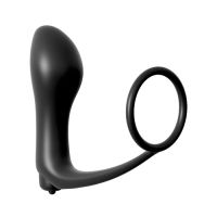 Ass-Gasm Cockring met Vibrerende Buttplug