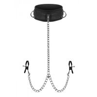 Submission halsband met tepelklemmen