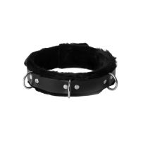 Leren gevoerde halsband